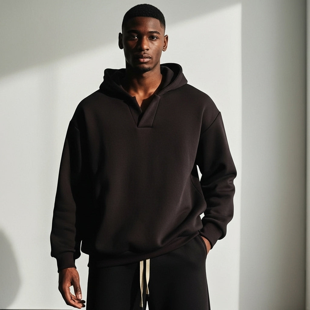 SQRL Oversized Black Hoodie