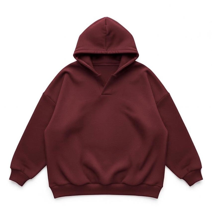 SQRL Oversized Burgandy Hoodie
